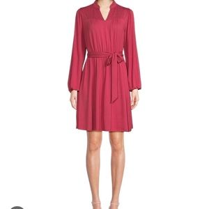 NWT Time and Tru Smock Necked Mini Dress. Long sleeves. XL (16-18). Tuscan Rose